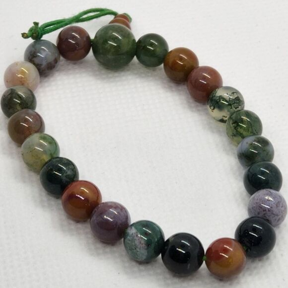 🔹️Multicolored Earth Toned Beaded Meditation Bracelet - Picture 6 of 10